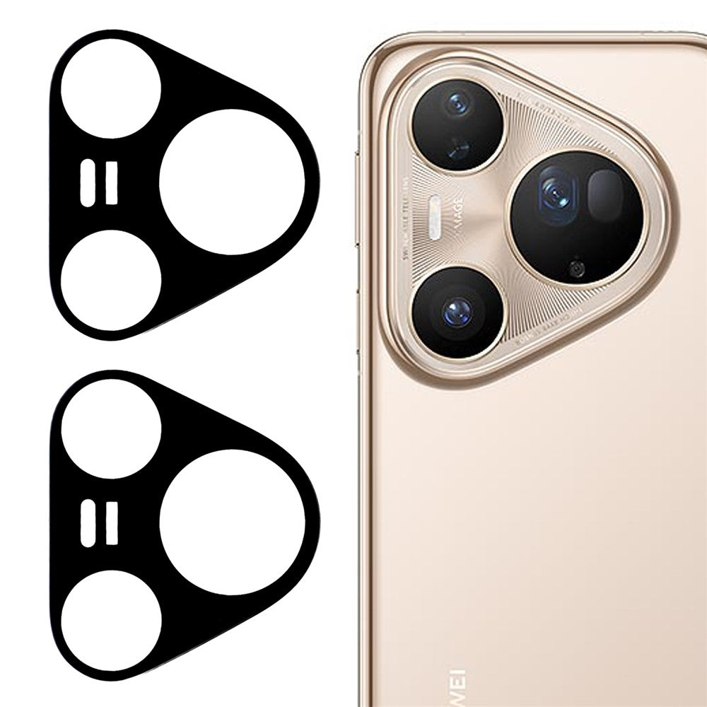 2Pcs For Huawei Pura 80 Pro / 80 Pro+ Camera Lens Protector 3D Arc Edge Anti-Scratch Tempered Glass Lens Film