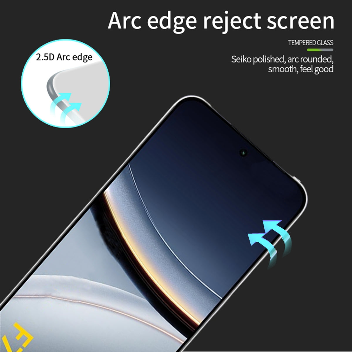 MOFI For Xiaomi Poco F7 5G / Redmi Turbo 4 Pro 5G Screen Protector  9H Full Glue Full Coverage High Aluminum-Silicon Glass Film