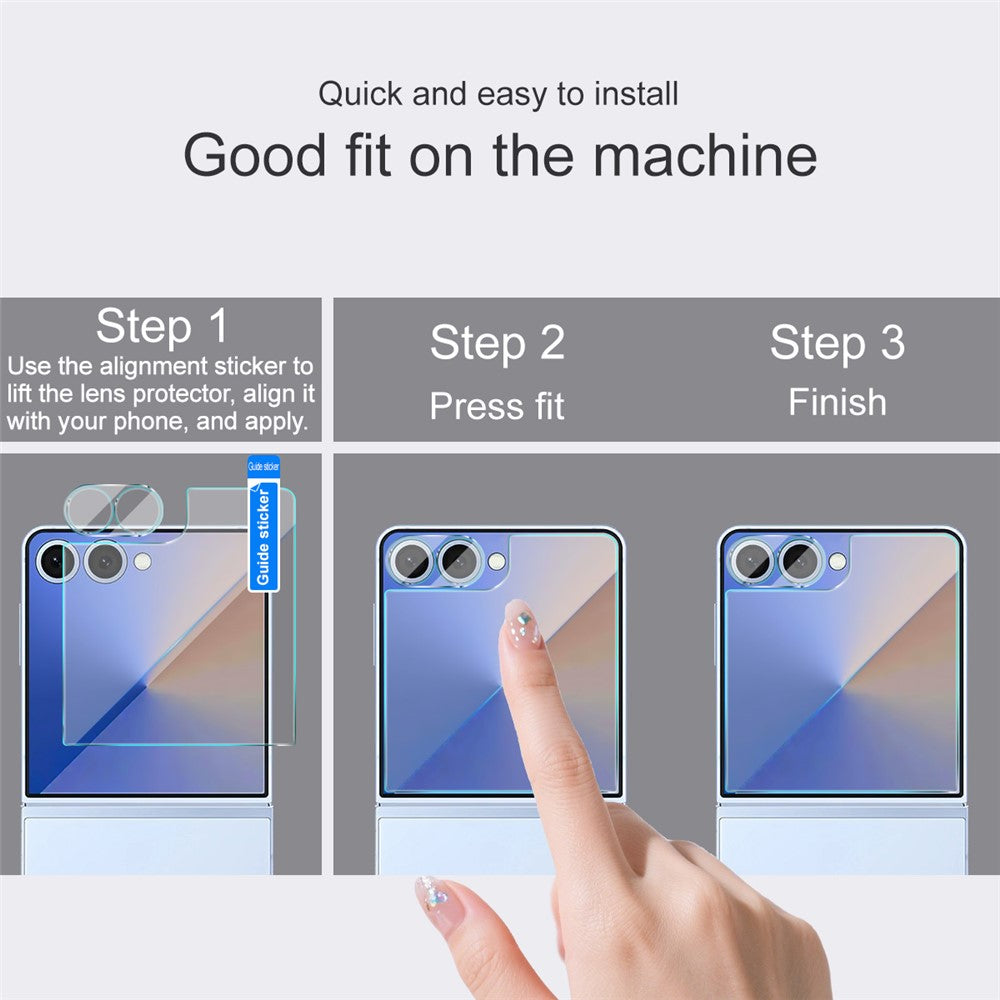 IMAK kameralinsefilm + hærdet glas-bagsideskærmbeskyttelse til Samsung Galaxy Z Flip8 / Z Flip7 5G