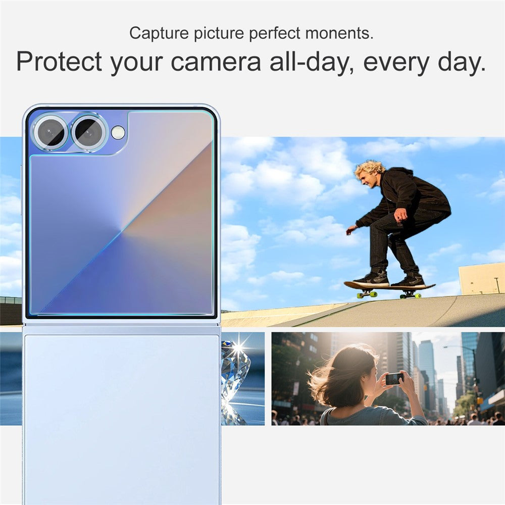 IMAK kameralinsefilm + hærdet glas-bagsideskærmbeskyttelse til Samsung Galaxy Z Flip8 / Z Flip7 5G
