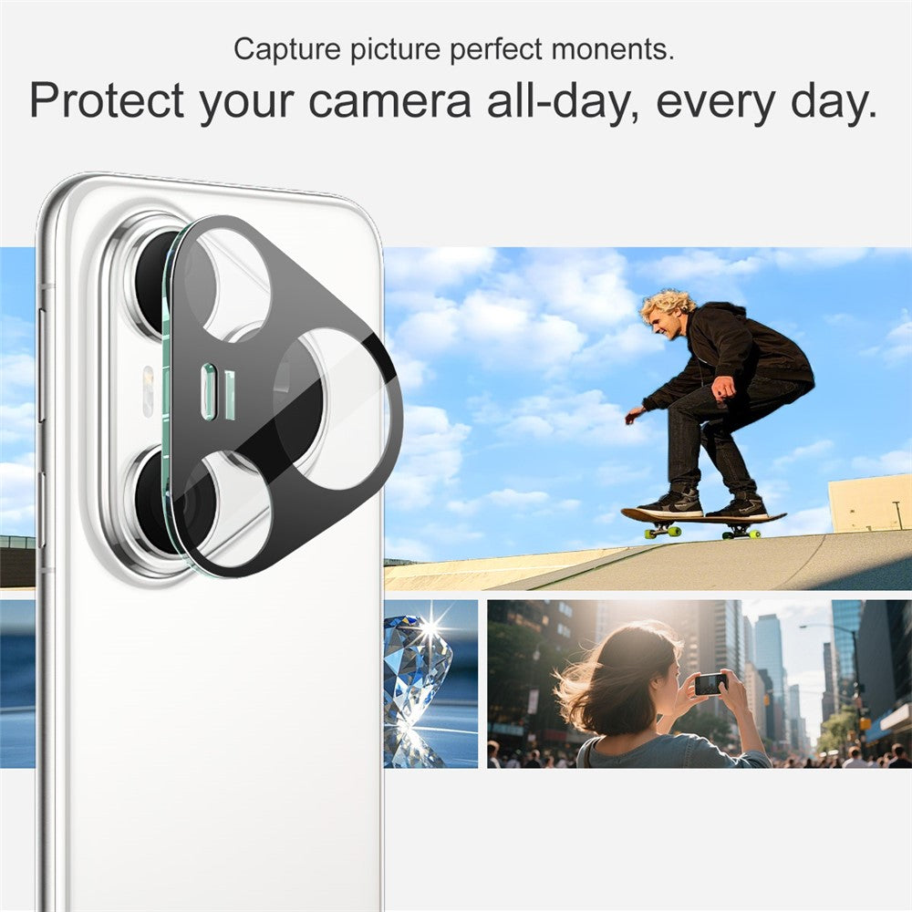 IMAK För Huawei Pura 80 Pro / Pura 80 Pro+ Kameralinsskydd Härdat Glas HD Klar Linsfilm (Svart Version)