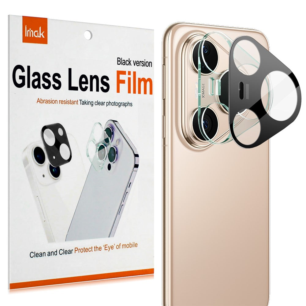 IMAK For Huawei Pura 80 Pro / Pura 80 Pro+ Camera Lens Protector Tempered Glass HD Clear Lens Film (Black Version)