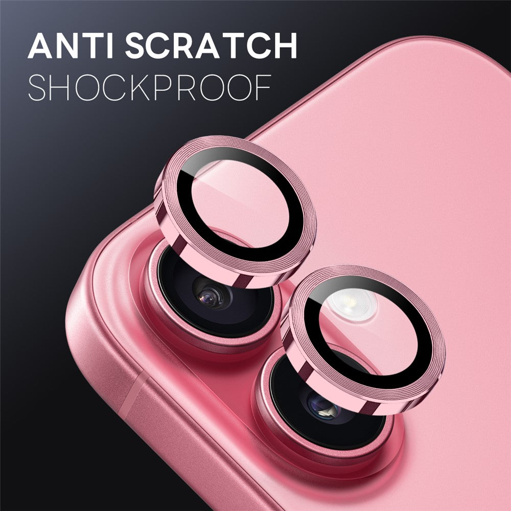 NORTHJO 1 sæt til iPhone 17 Hærdet glas kameralinsefilm CD Veins Metal Ring Linsebeskytter