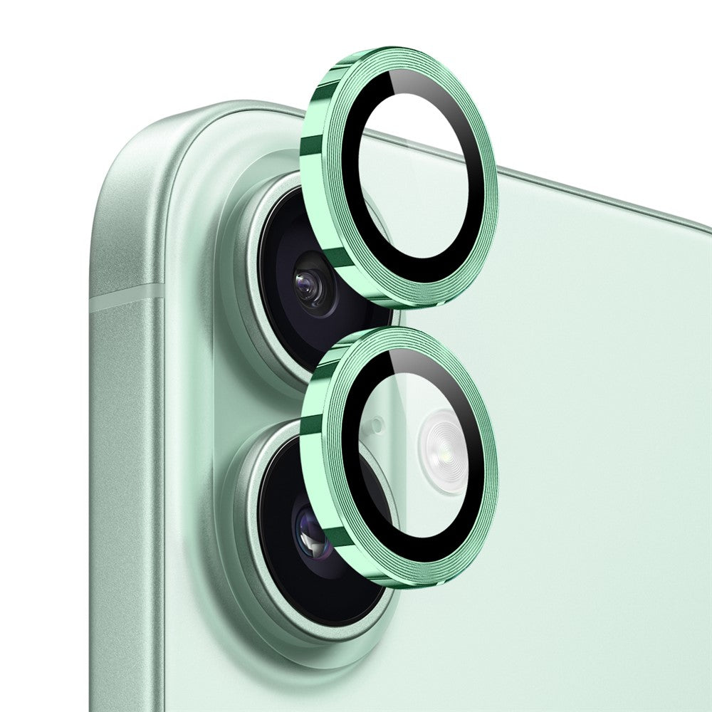 NORTHJO 1 sæt til iPhone 17 Hærdet glas kameralinsefilm CD Veins Metal Ring Linsebeskytter