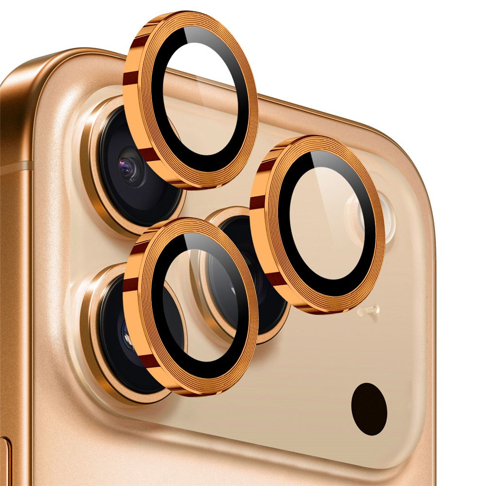 NORTHJO 1 sæt til iPhone 17 Pro Max / 17 Pro hærdet glas kameralinsefilm CD-årer metalring linsebeskyttelse