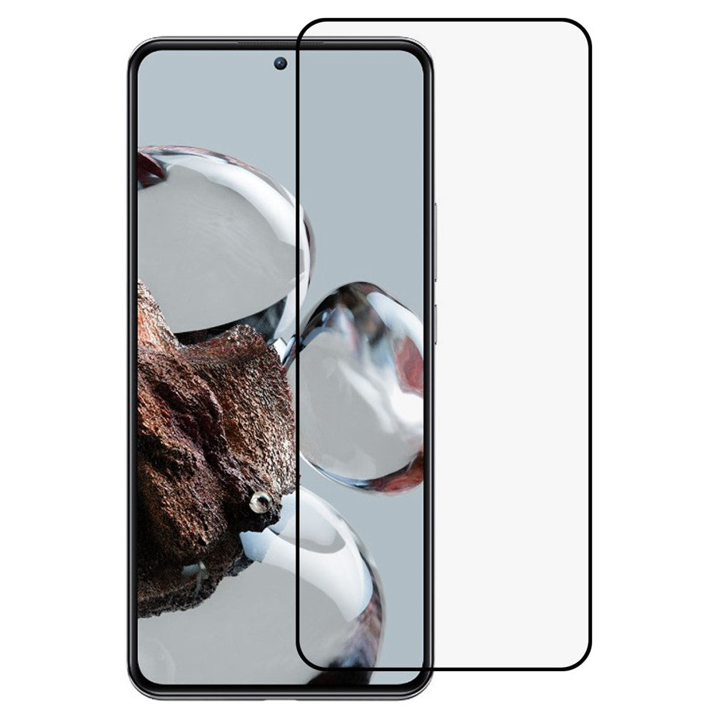 RURIHAI för Xiaomi 12T 5G / 12T Pro 5G / Redmi K50 Ultra 5G Sekundärhärdande helskärmsskydd med heltäckande lim 2.5D 0.26mm hög aluminium-kiselglasfilm
