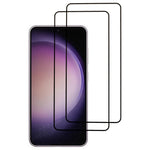 2Pcs For Samsung Galaxy S23 / S22 5G Screen Protector Silk Printing 0.3mm HD Clear Tempered Glass Film