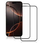 AMORUS 2 stk. til iPhone 18 Pro / 17 Pro skærmbeskytter brudsikker silikoneprintet hærdet glasfilm