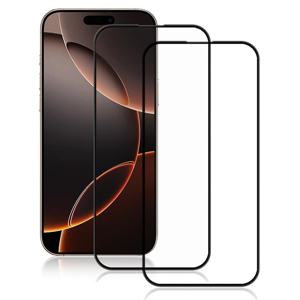 AMORUS 2Pcs For iPhone 18 Pro Max / 17 Pro Max Screen Protector Shatterproof Silk Printing Tempered Glass Film
