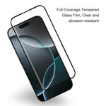 AMORUS til iPhone 17 Pro Fuld Skærmbeskytter Dispenseringslim 3D Buet Anti-ridse Hærdet Glasfilm