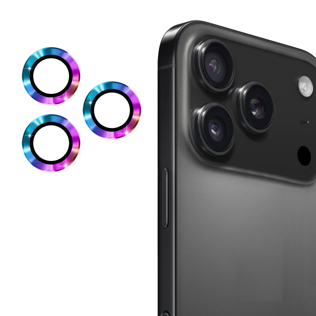 ENKAY HAT PRINCE For iPhone 17 Pro Max / iPhone 17 Pro Camera Lens Protector  Metal Ring Lens Film