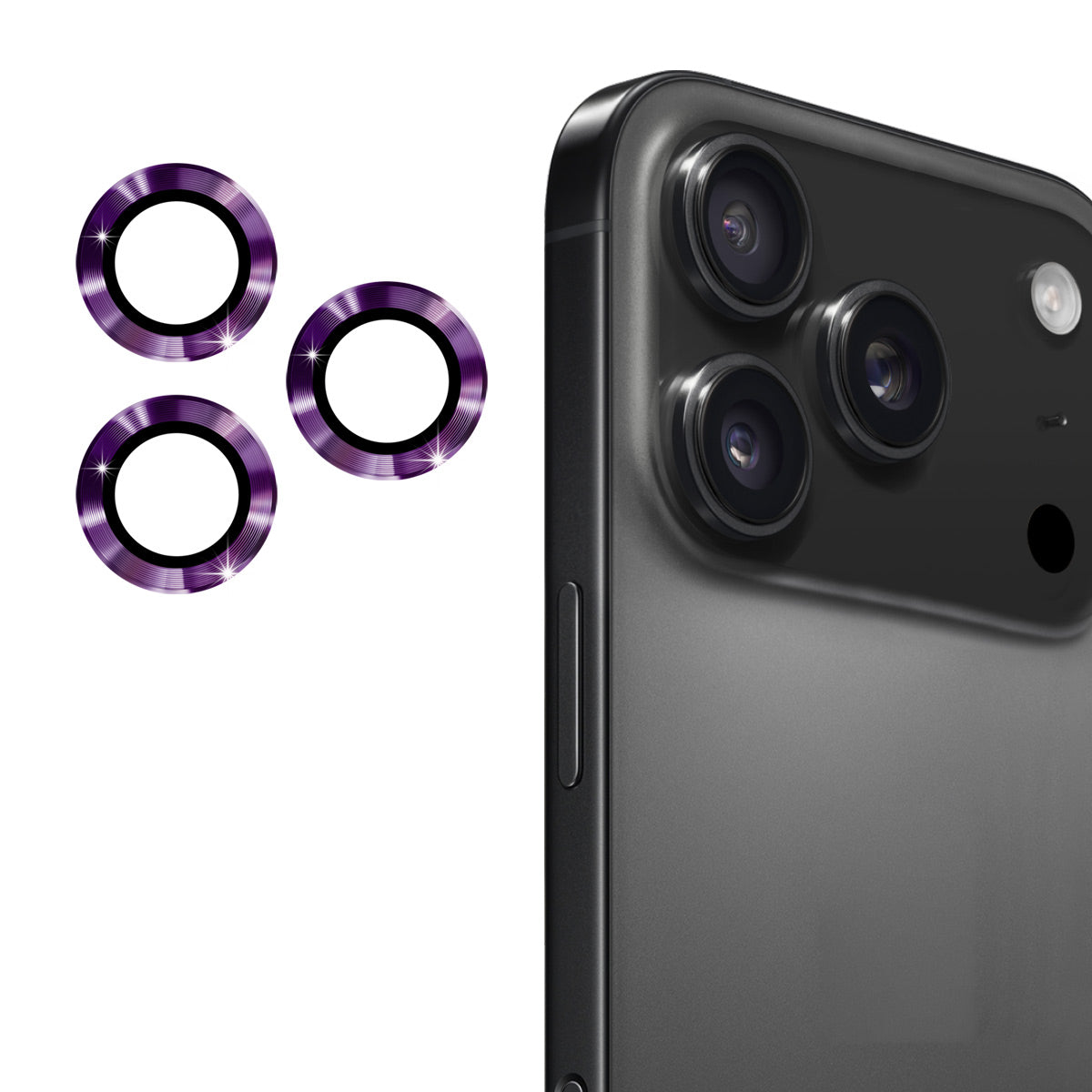 ENKAY HAT PRINCE For iPhone 17 Pro Max / iPhone 17 Pro Camera Lens Protector  Metal Ring Lens Film