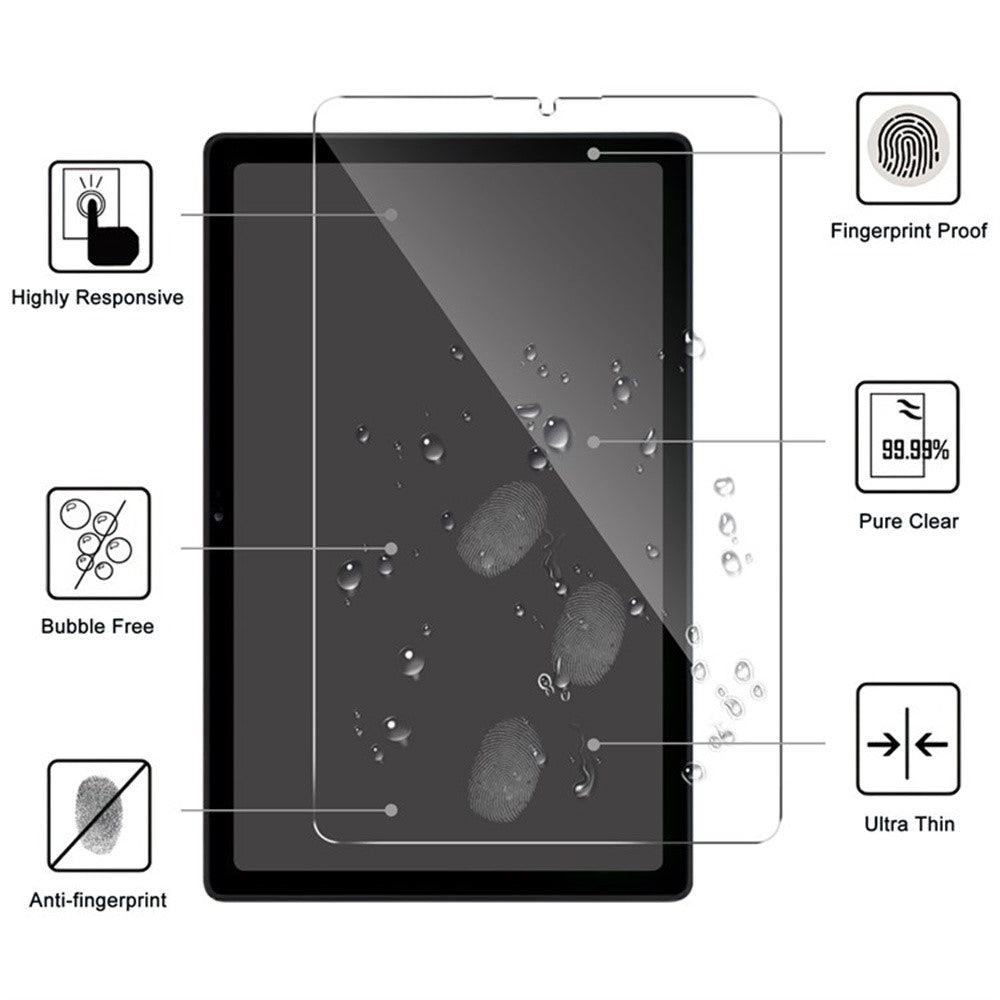 For Oppo Pad 4 Pro Tempered Glass Screen Protector 2.5D Straight Edge Full Screen Film Full Glue