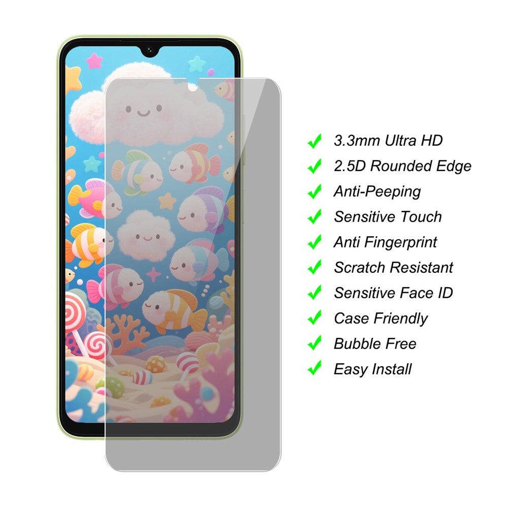 JUNSUNMAY 25Pcs For Samsung Galaxy A06s Anti-Spy Tempered Glass Screen Protector Anti Drop HD Clear Film