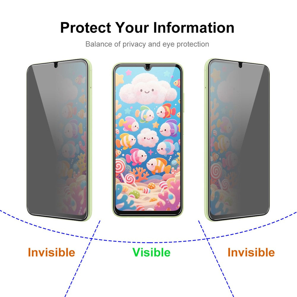 JUNSUNMAY 25Pcs For Samsung Galaxy A06s Anti-Spy Tempered Glass Screen Protector Anti Drop HD Clear Film