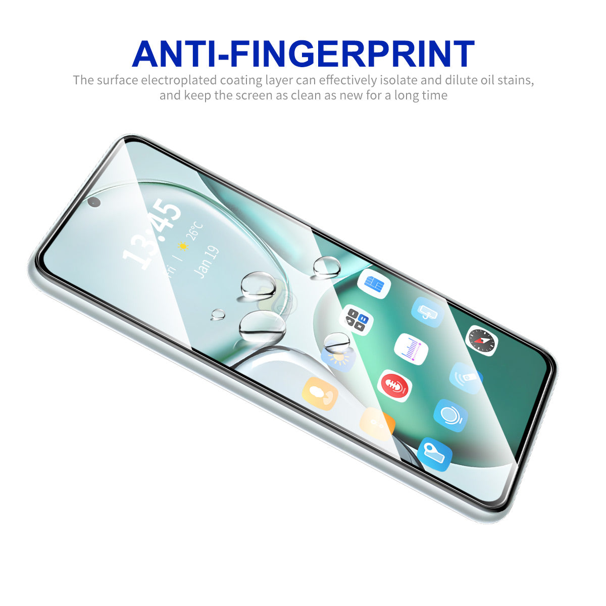 ENKAY HAT PRINCE For Xiaomi Redmi K80 Ultra 5G 2Pcs Screen Protector   Silk Printing 0.18mm High Aluminum-silicon Glass (Fingerprint Unlock)