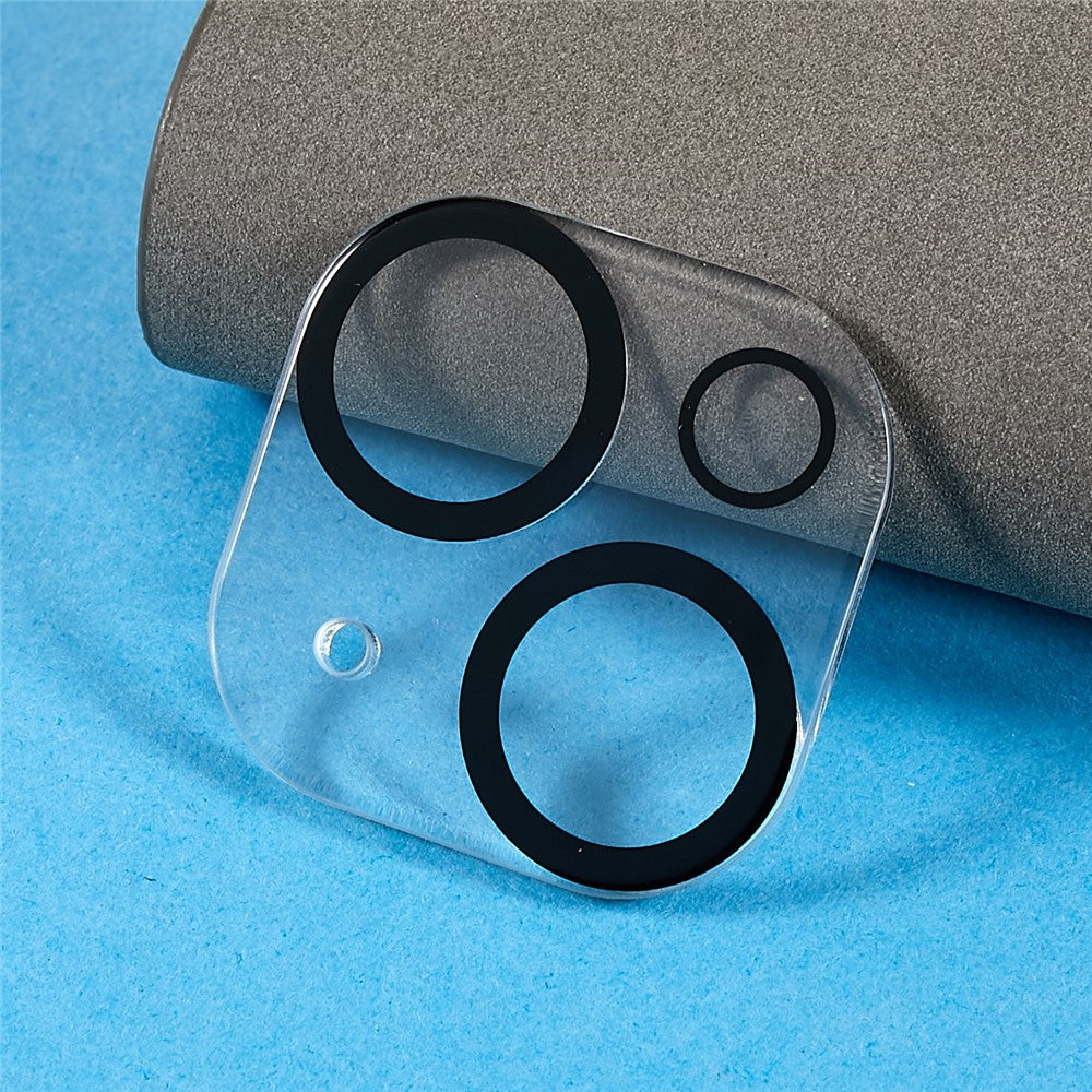 Til iPhone 14 / 14 Plus hærdet glas anti-eksponering linsebeskytter ét-stykke anti-ridse bagkamerabeskyttelse