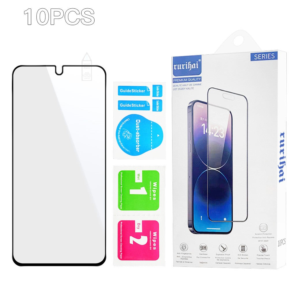 RURIHAI 10Pcs For Samsung Galaxy M36 5G High Aluminium-Silicon Glass Film 0.26mm 2.5D Screen Protector
