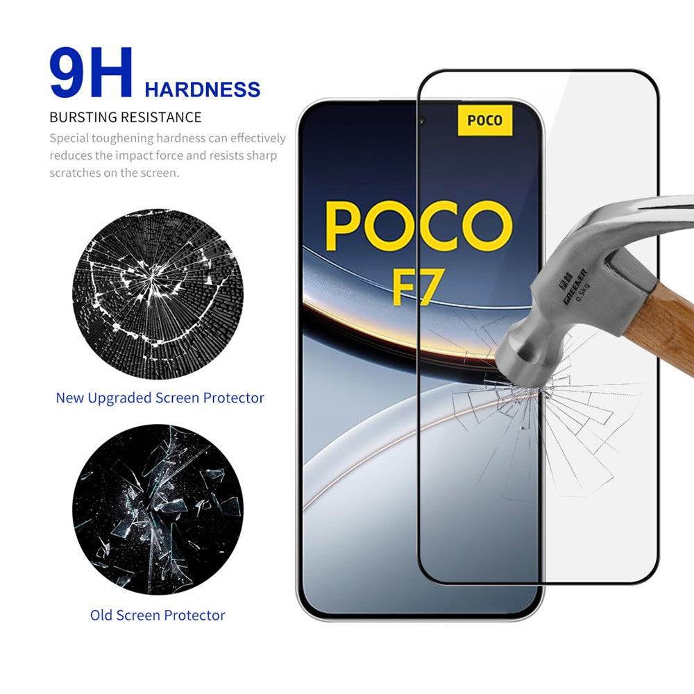 RURIHAI For Xiaomi Poco F7 5G Screen Protector Secondary Hardening High Aluminium-Silicon Glass Film