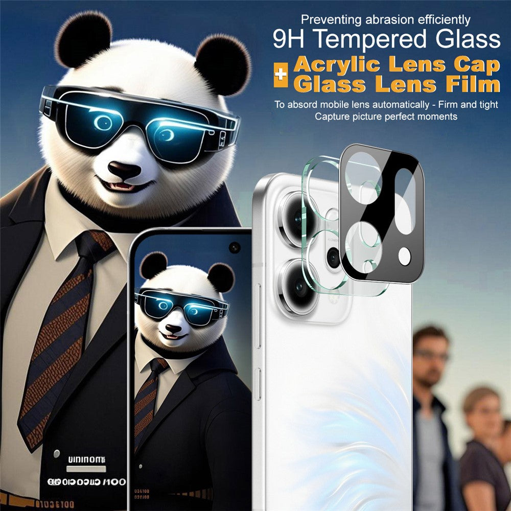 IMAK For Oppo Reno14 Pro 5G (Global) Camera Lens Protector Tempered Glass HD Clear Lens Film (Black Version)