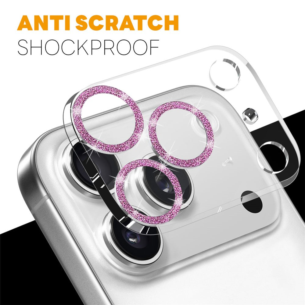 NORTHJO For iPhone 17 Pro Camera Lens Protector Glitter Bling Circles Tempered Glass HD Clear 3D Full Coverage