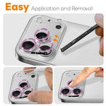 NORTHJO For iPhone 17 Pro Camera Lens Protector Glitter Bling Circles Tempered Glass HD Clear 3D Full Coverage