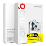 NORTHJO For iPhone 17 Pro Camera Lens Protector Glitter Bling Circles Tempered Glass HD Clear 3D Full Coverage