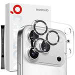 NORTHJO For iPhone 17 Pro Camera Lens Protector Glitter Bling Circles Tempered Glass HD Clear 3D Full Coverage