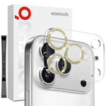 NORTHJO For iPhone 17 Pro Camera Lens Protector Glitter Bling Circles Tempered Glass HD Clear 3D Full Coverage
