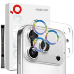 NORTHJO For iPhone 17 Pro Camera Lens Protector Glitter Bling Circles Tempered Glass HD Clear 3D Full Coverage