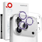 NORTHJO For iPhone 17 Pro Camera Lens Protector Glitter Bling Circles Tempered Glass HD Clear 3D Full Coverage