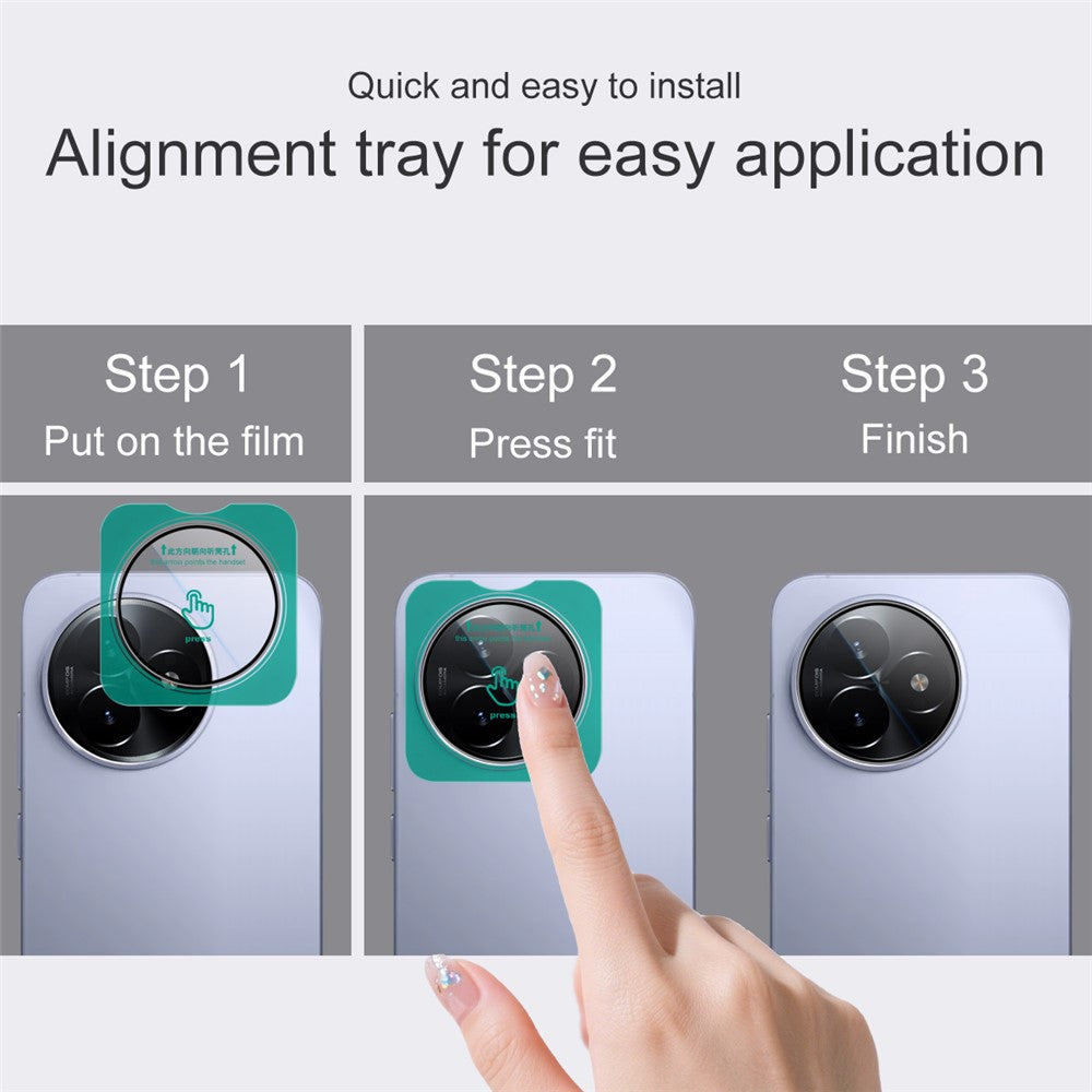 IMAK For Xiaomi Redmi K80 Ultra 5G Tempered Glass Camera Lens Protector with Self Positioning Frame (Black Version)
