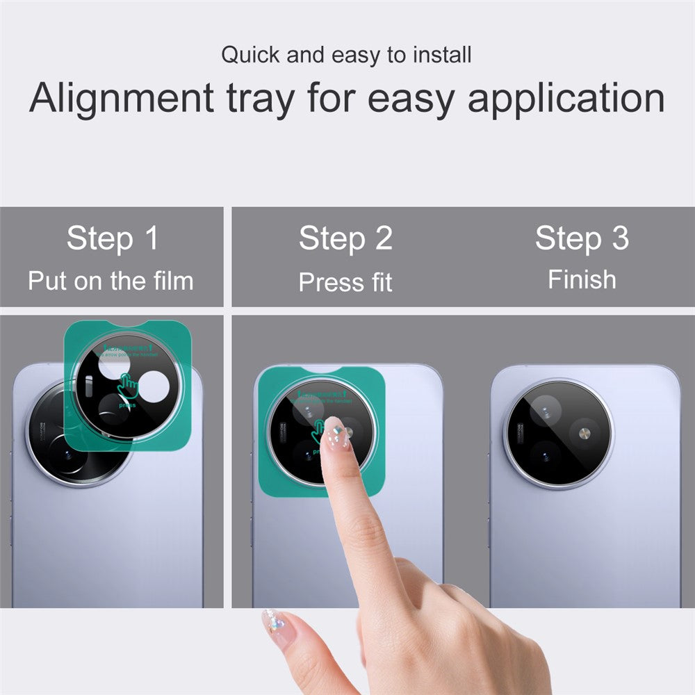 IMAK For Xiaomi Redmi K80 Ultra 5G Tempered Glass Camera Lens Protector with Self Positioning Frame (Black Version)