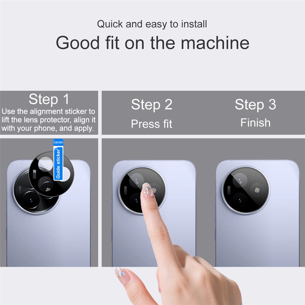 IMAK For Xiaomi Redmi K80 Ultra 5G Camera Lens Protector Tempered Glass HD Clear Lens Film (Black Version)