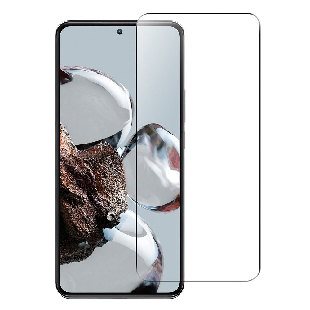 2.5D Arc Edge HD skärmskydd för Xiaomi 12T 5G / 12T Pro 5G / Redmi K50 Ultra 5G, högkvalitativt aluminium-kiselglas med pekskärmsskyddsfilm