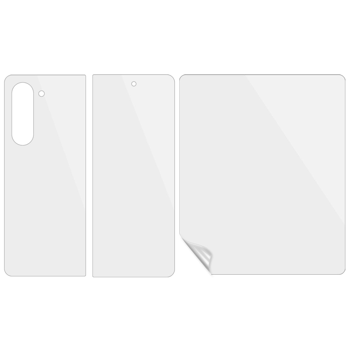 Til Samsung Galaxy Z Fold7 5G 1 sæt hydrogelfilm TPU+PET skærmbeskytter forside + bagcover