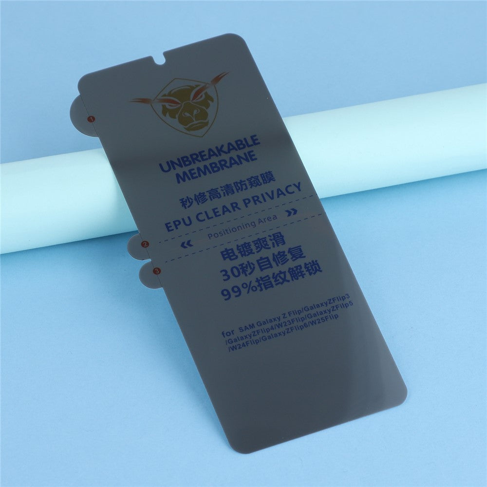 Anti-Spy Screen Protector for Samsung Galaxy Z Flip6 5G / Z Flip5 5G / Z Flip4 5G / Z Flip3 5G Privacy Soft TPU Inner Screen Film