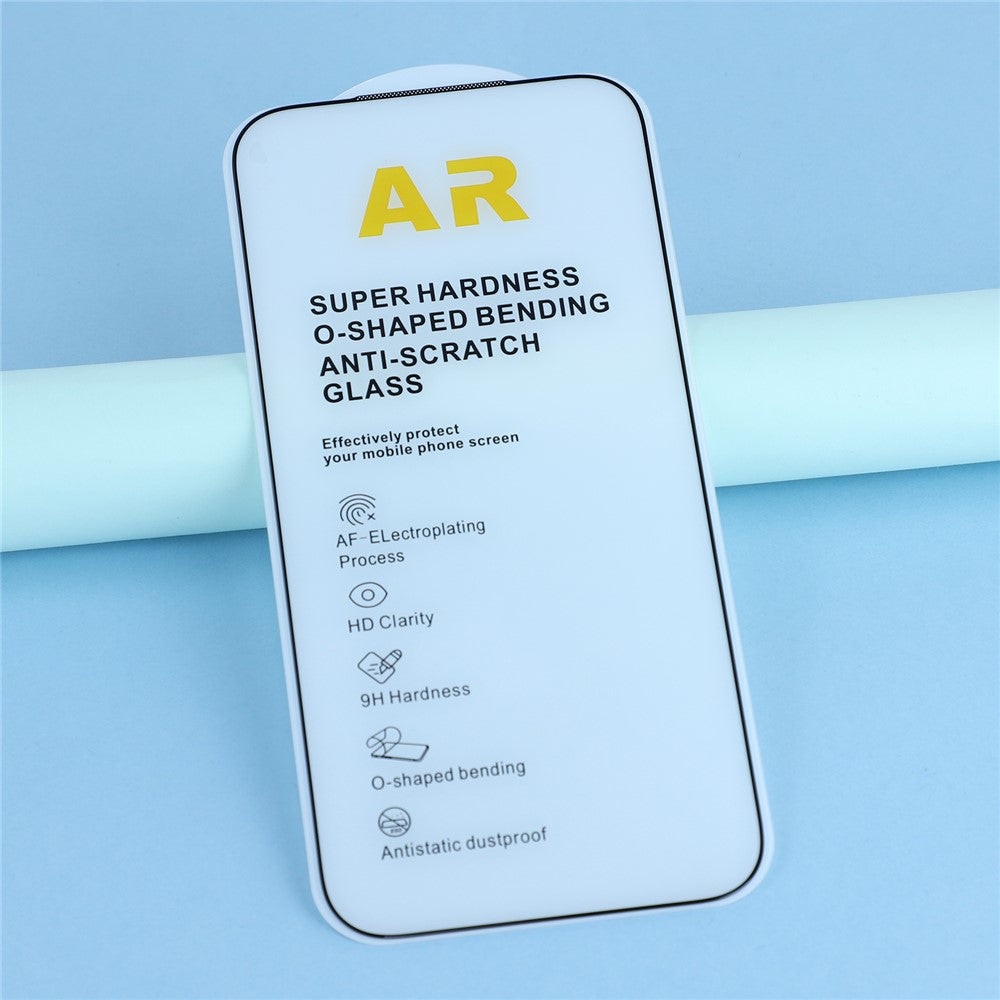 For iPhone 18 Pro / 17 Pro Tempered Glass Screen Protector AR Anti Glare High Clear Full Screen Film with Dust-Proof Mesh
