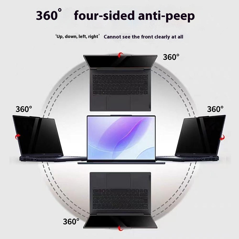 598 x 337mm Matte Anti-Spy Screen Protector for 27 inch 16:9 Laptops Snap-On Explosion-Proof Soft PET Film