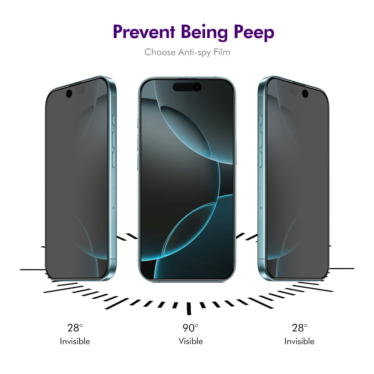 ENKAY HAT PRINCE For iPhone 18 Pro / 17 Pro Privacy Screen Protector 28-degree Anti-Spy Tempered Glass