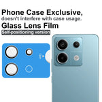 IMAK For Xiaomi Redmi Note 13 Pro 5G / Poco X6 5G Tempered Glass Camera Lens Protector with Self Positioning Frame (Complete Covering)