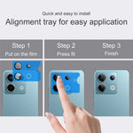 IMAK For Xiaomi Redmi Note 13 Pro 5G / Poco X6 5G Tempered Glass Camera Lens Protector with Self Positioning Frame (Complete Covering)