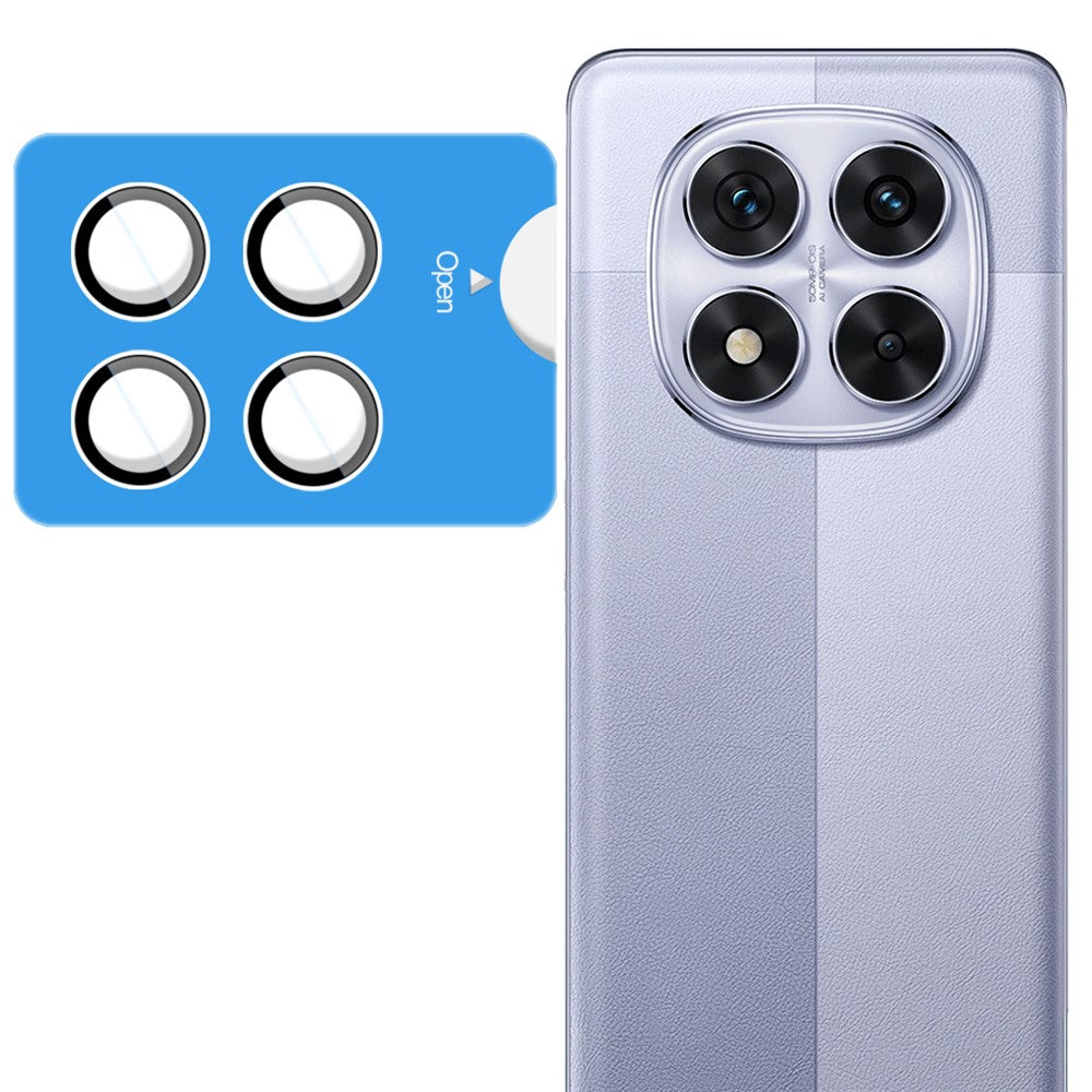 IMAK For Xiaomi Redmi Note 14 Pro 5G /  Poco X7 5G Tempered Glass Camera Lens Protector with Self Positioning Frame (Complete Covering)