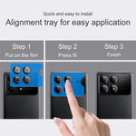 IMAK Camera Lens Protector For Xiaomi Redmi K70 5G /  K70 Pro 5G / K70E 5G / Poco X6 Pro 5G / F6 Pro 5G Tempered Glass Lens Film with Self Positioning Frame (Complete Covering)