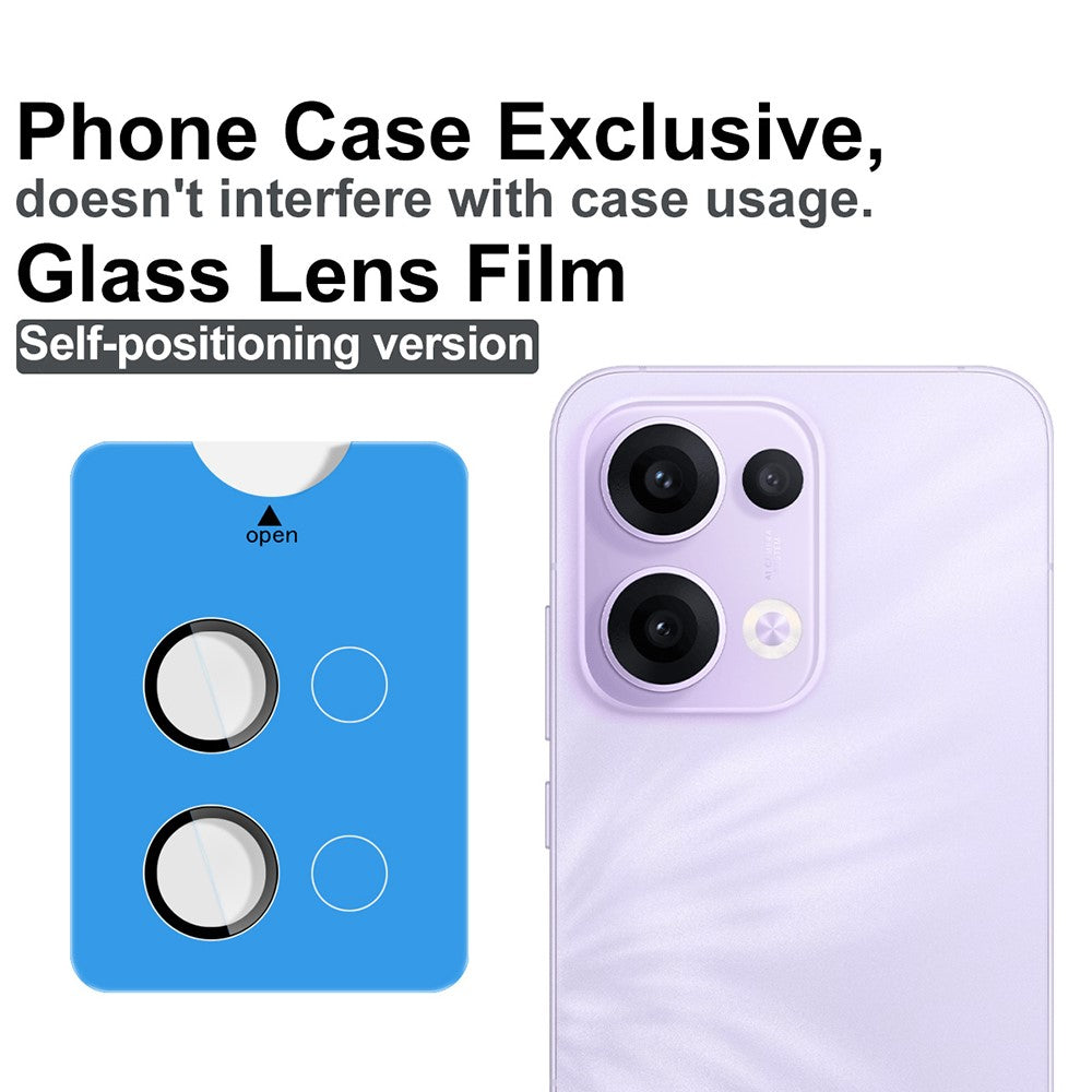 IMAK For Oppo Reno13 5G (Global) Tempered Glass Camera Lens Protector with Self Positioning Frame (Complete Covering)