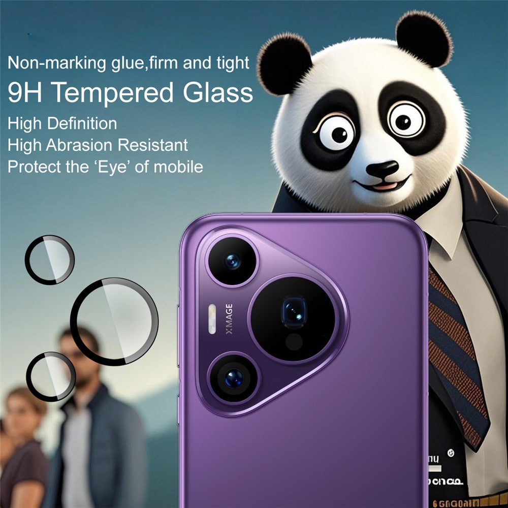 IMAK For Huawei Pura 70 Pro / Pura 70 Pro+ Tempered Glass Camera Lens Protector with Self Positioning Frame (Complete Covering)