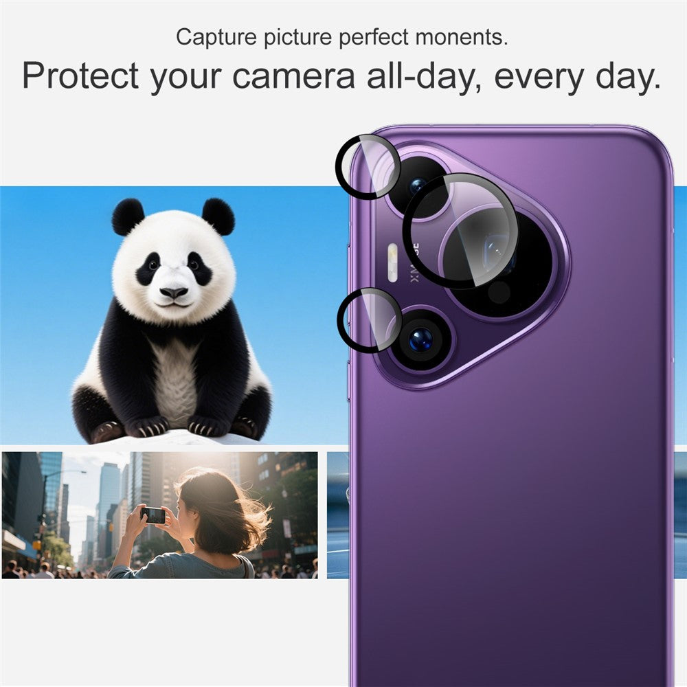 IMAK For Huawei Pura 70 Pro / Pura 70 Pro+ Tempered Glass Camera Lens Protector with Self Positioning Frame (Complete Covering)