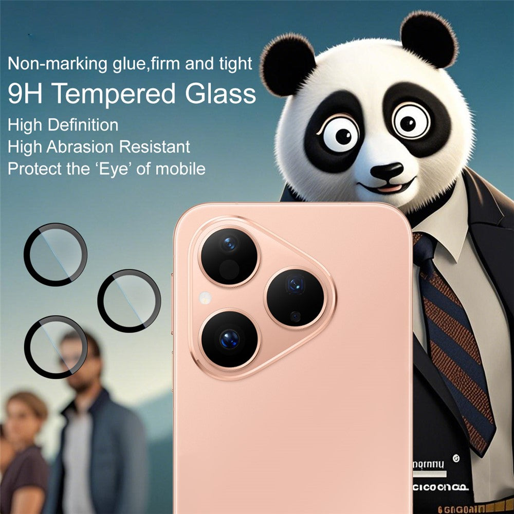 IMAK For Huawei Pura 80 Tempered Glass Camera Lens Protector with Self Positioning Frame (Complete Covering)
