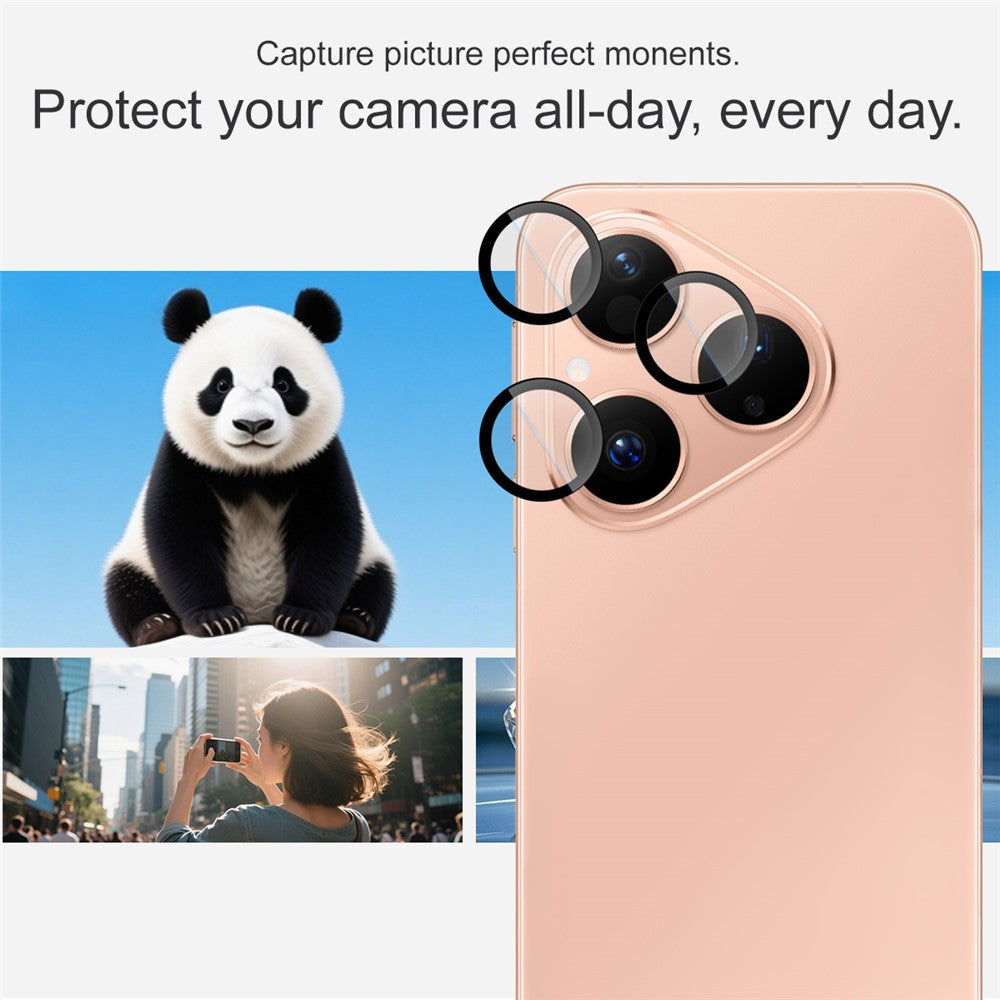 IMAK For Huawei Pura 80 Tempered Glass Camera Lens Protector with Self Positioning Frame (Complete Covering)