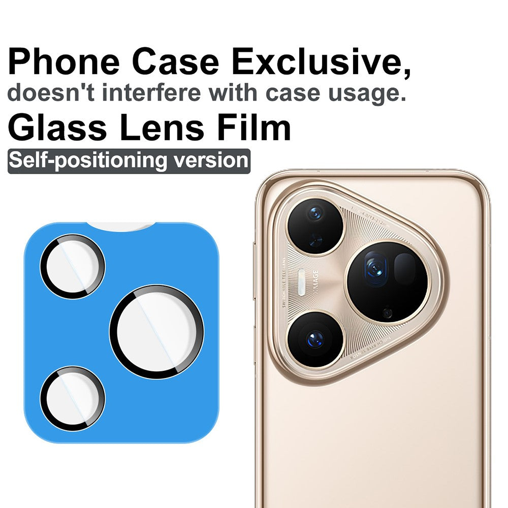 IMAK For Huawei Pura 80 Ultra Tempered Glass Camera Lens Protector with Self Positioning Frame (Complete Covering)